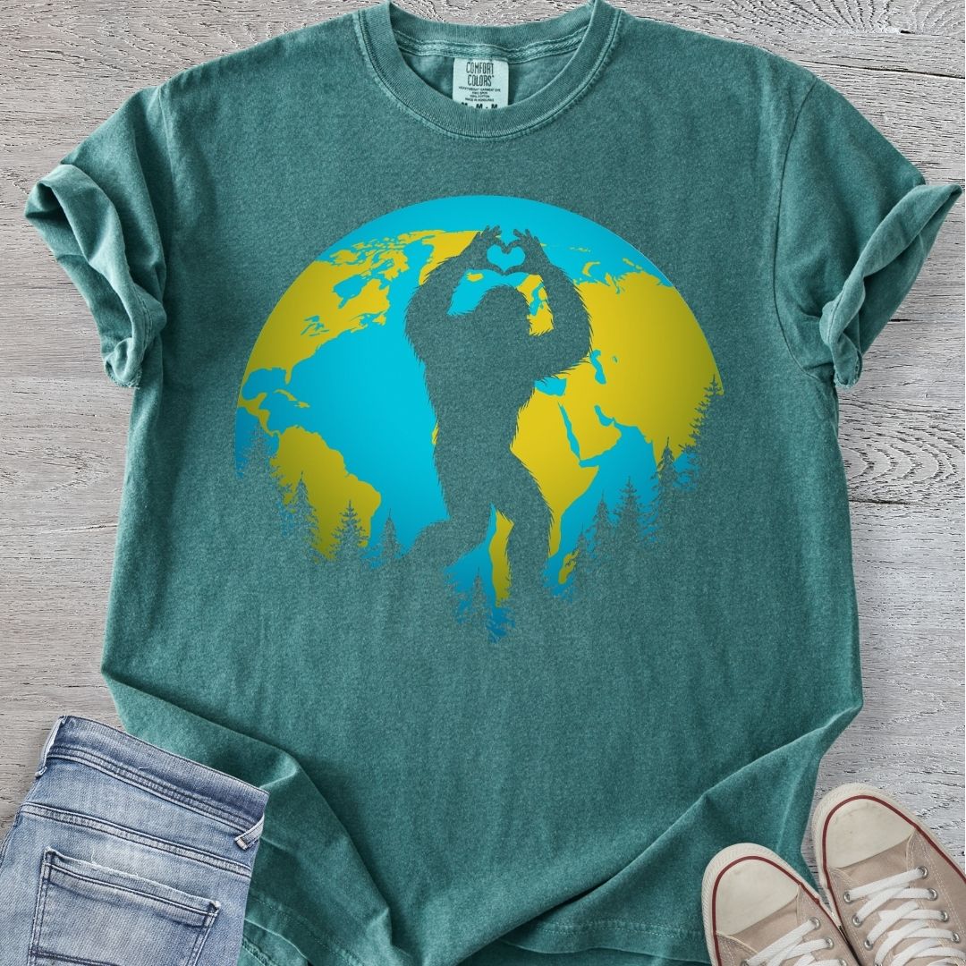 Bigfoot Earth Day Love Premium Tee