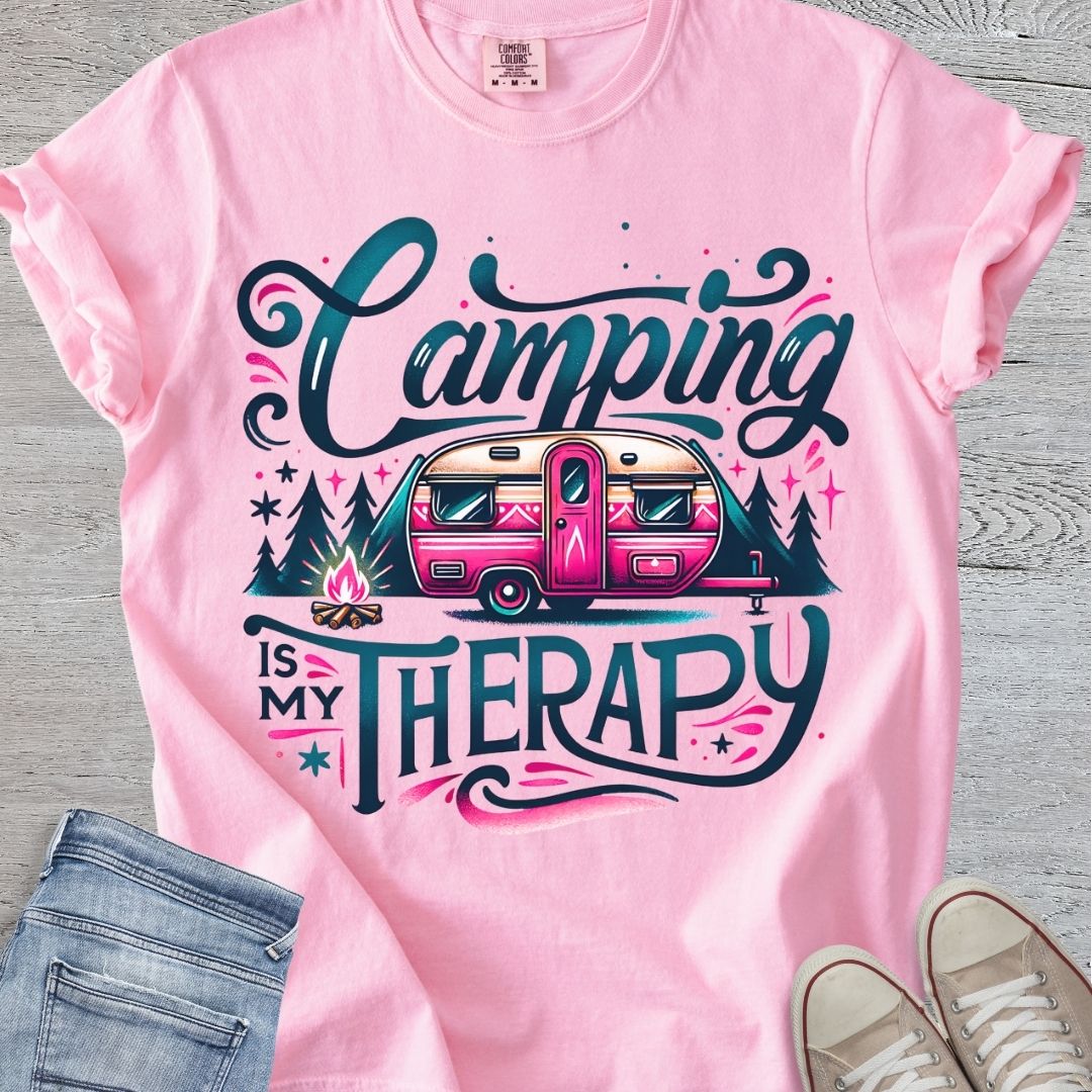 Camping Is My Therapy Premium Tee