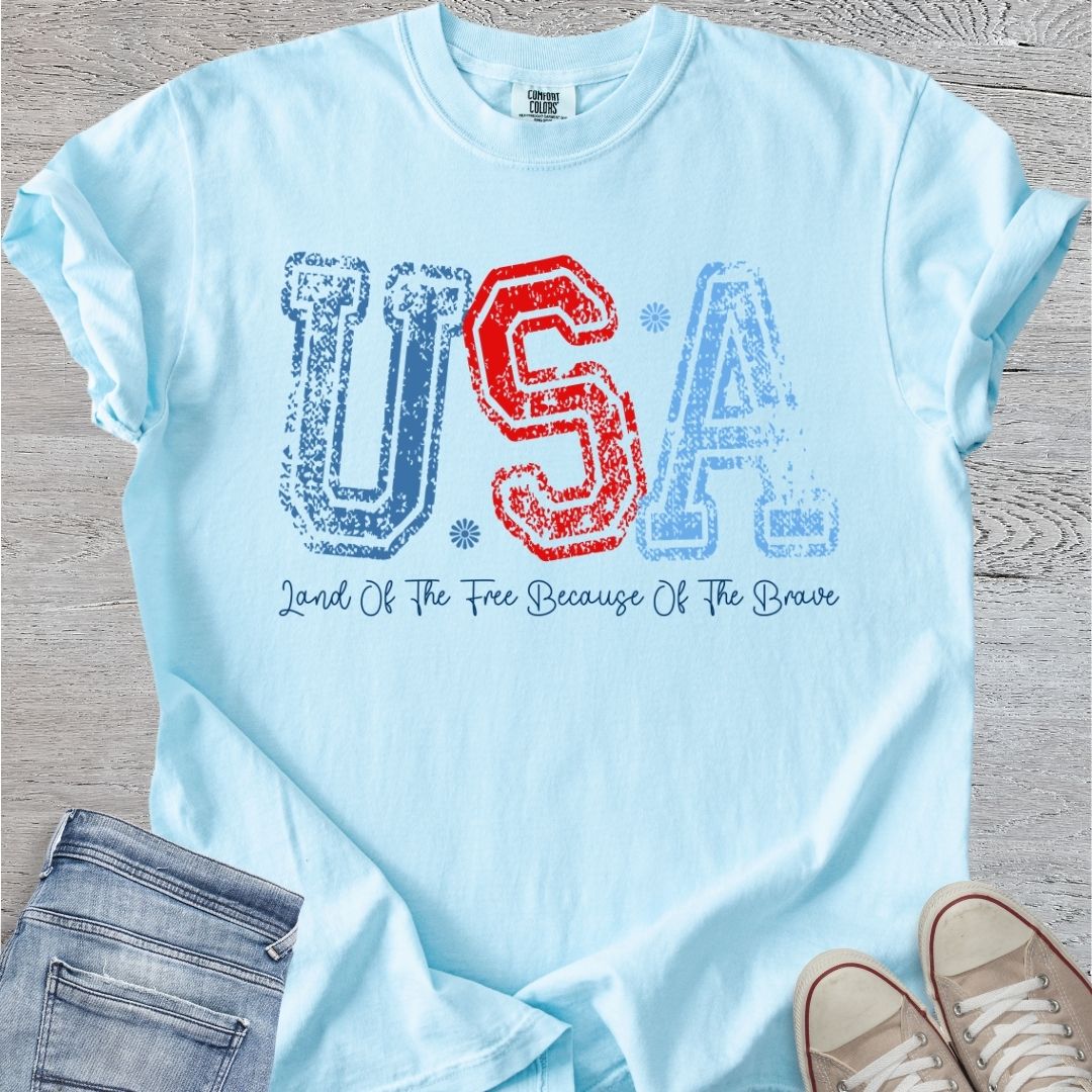 Distressed USA Premium Tee