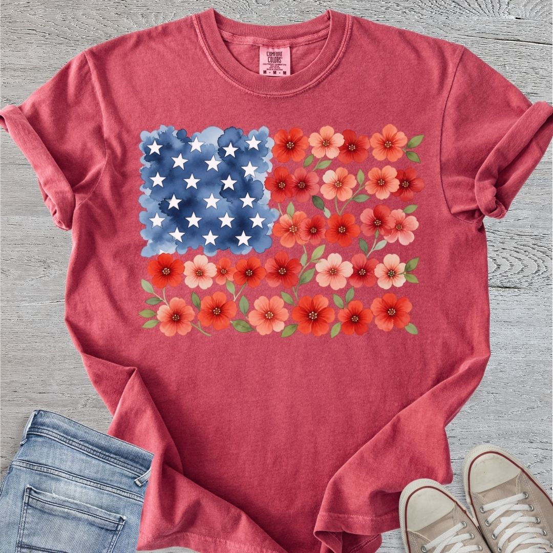 American Floral Flag