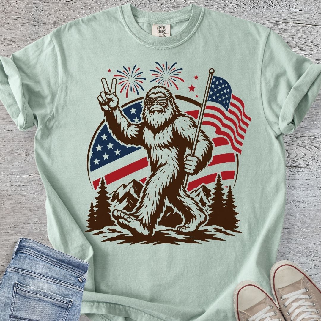 Red, White & Bigfoot Premium Tee