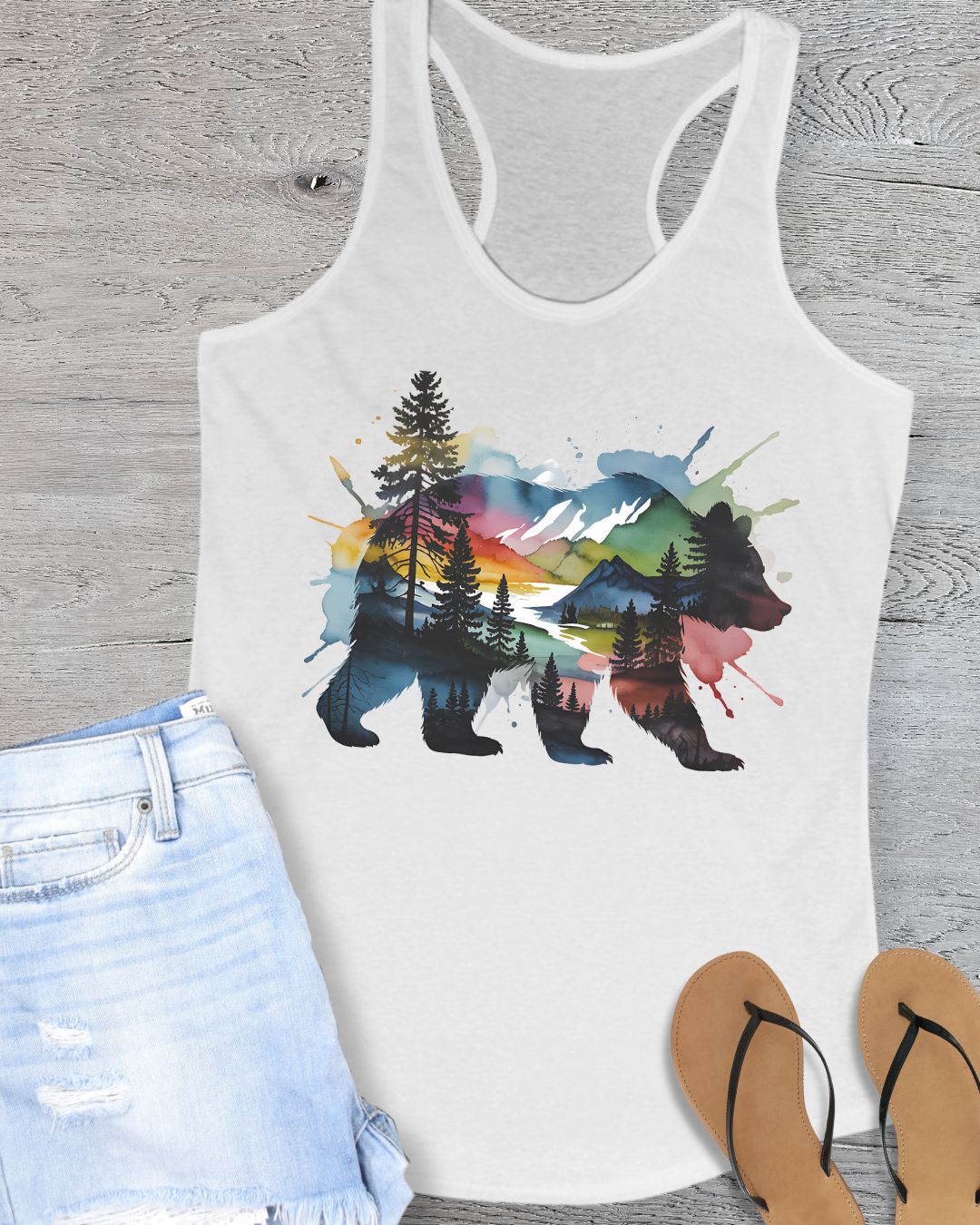 Mystical Bear Fitted Tank