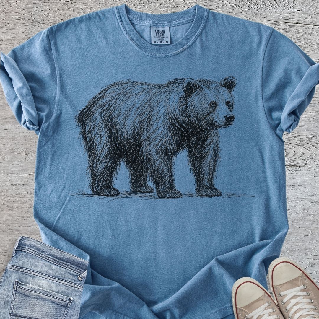 Bear Scribble Sketch Premium Tee
