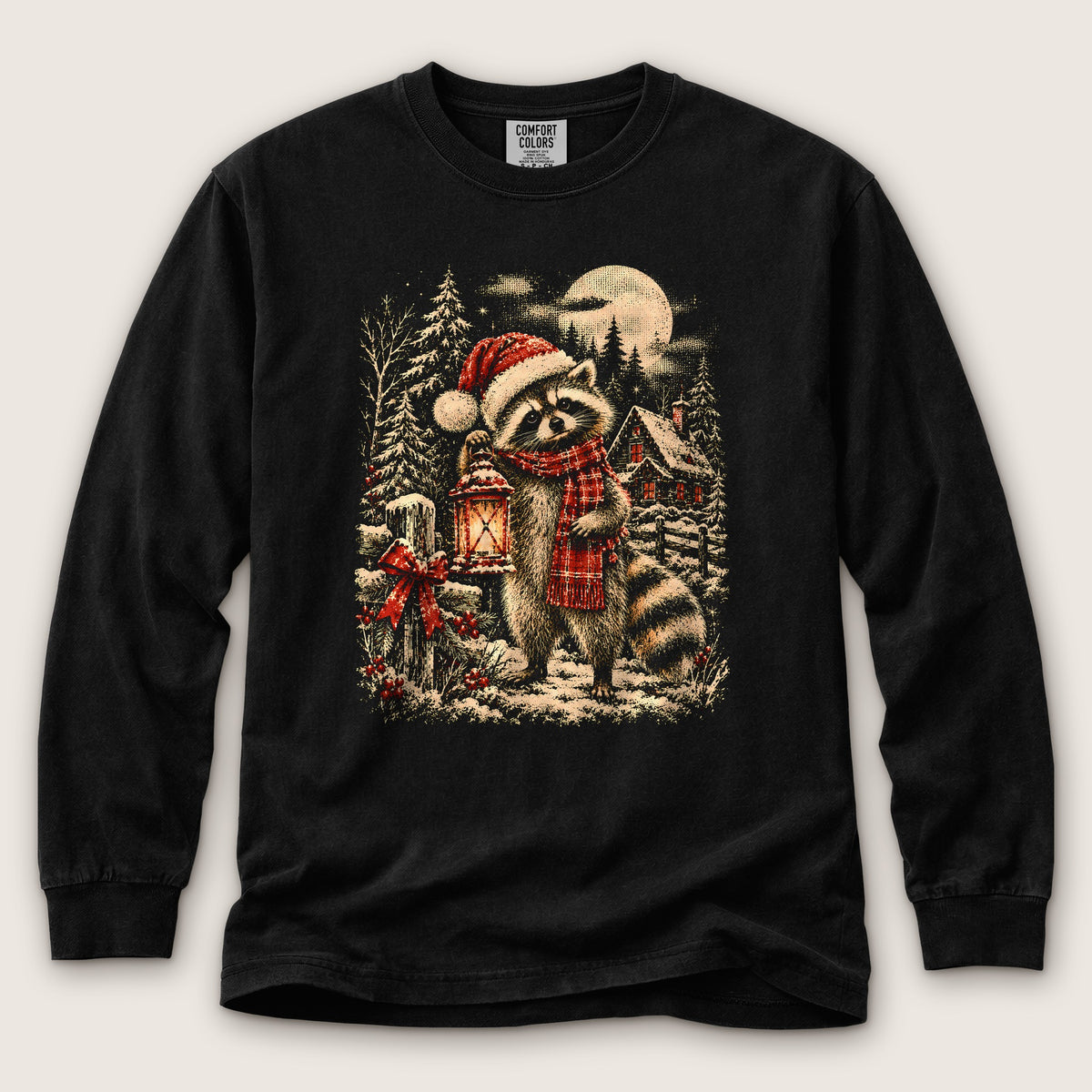 Christmas Raccoon Premium LS
