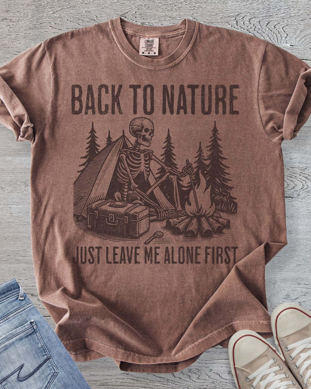 Skeleton Camping Premium Tee