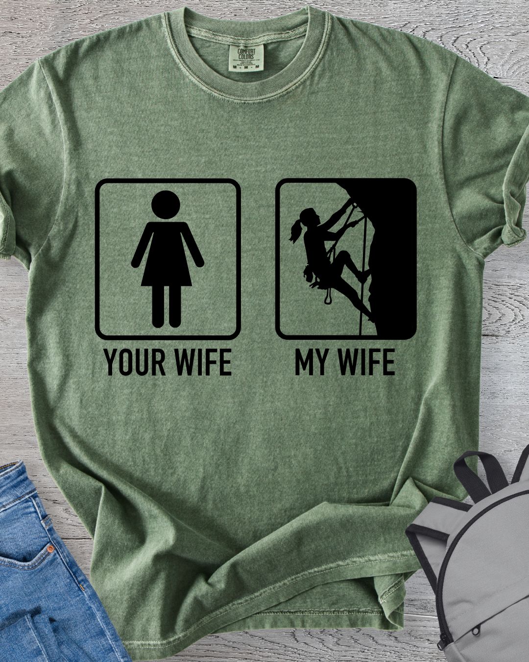 My Wife Climbs Mountains Premium Tee