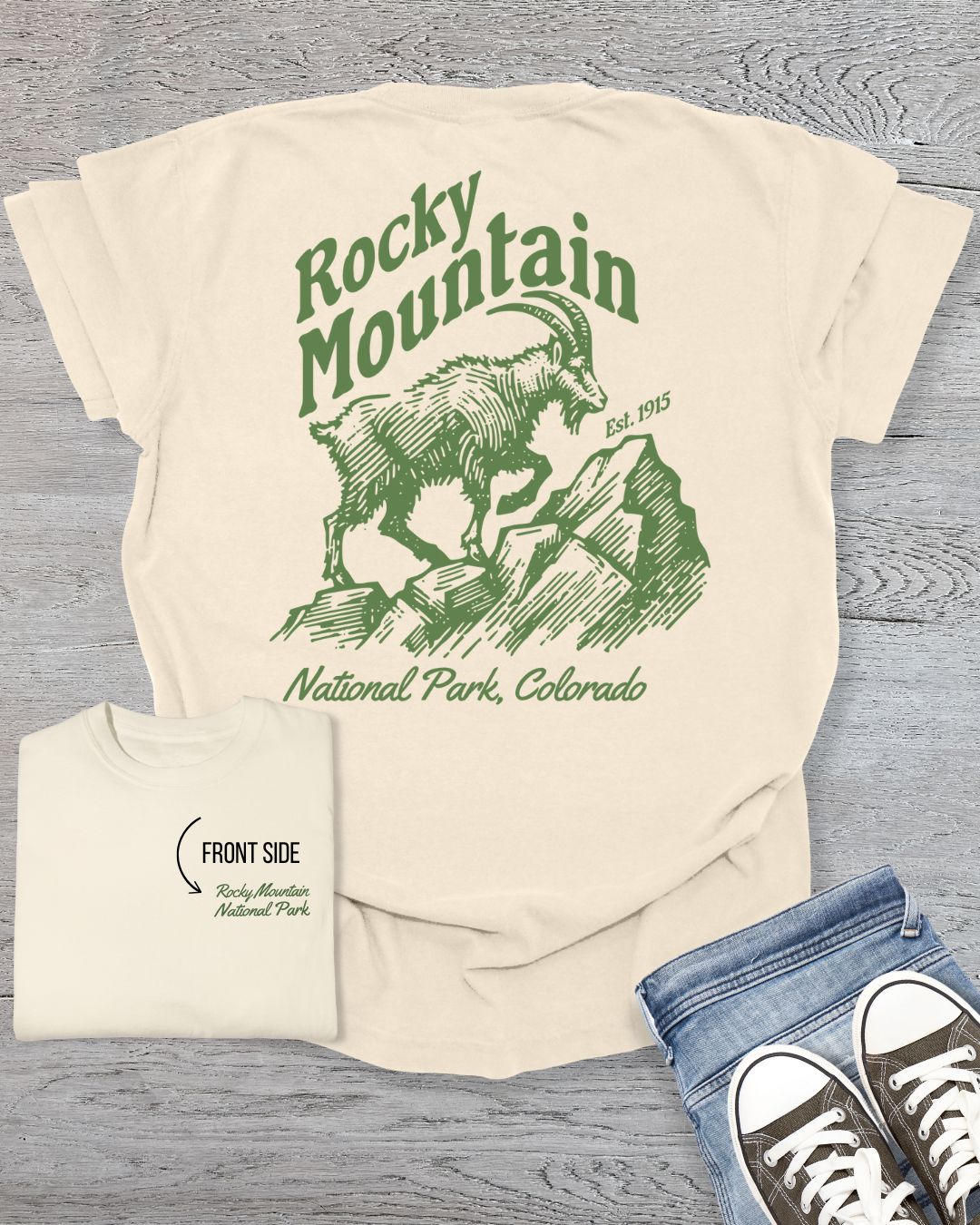 Rocky Mountain National Park Front/Back Side Tee