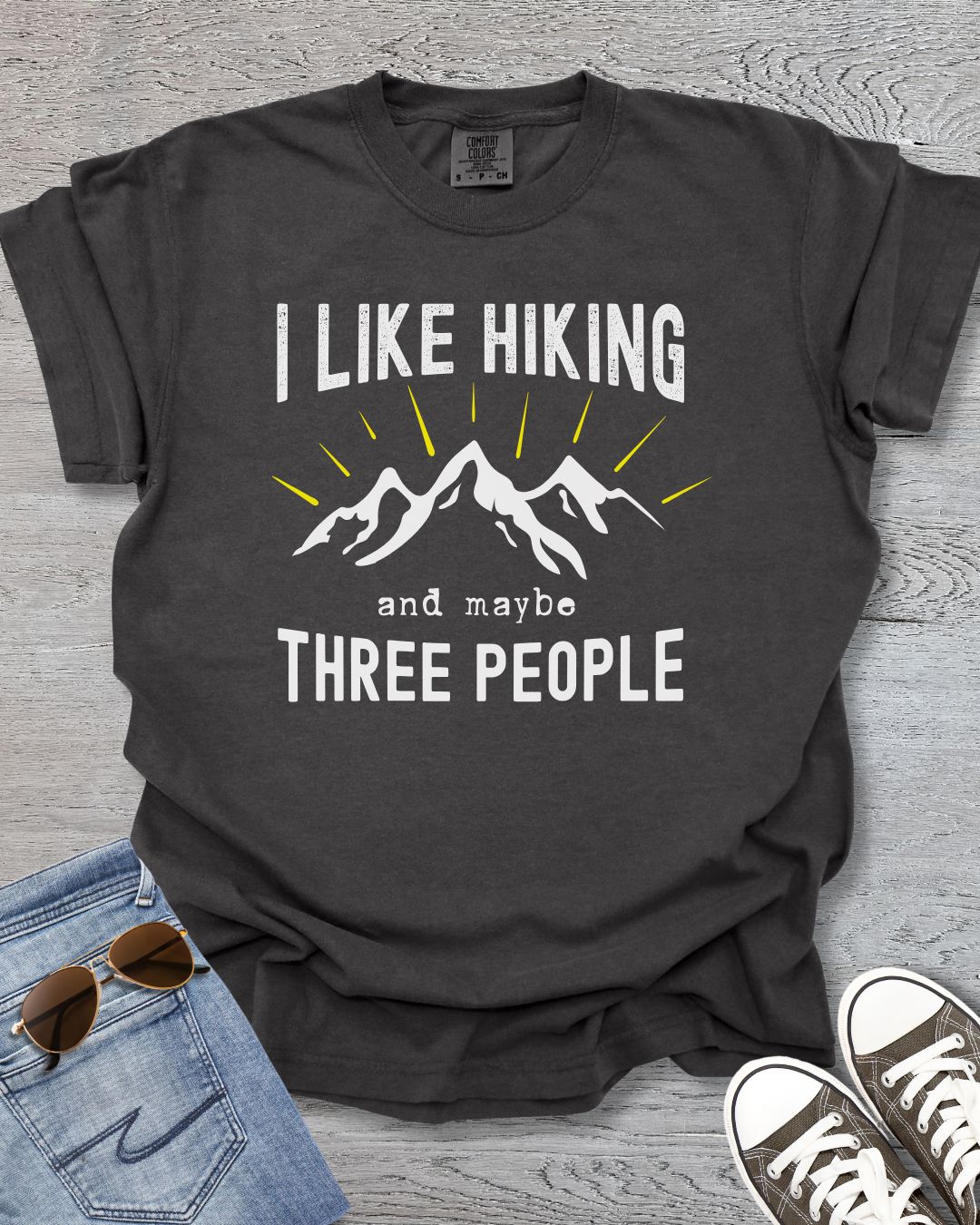 I Like Hiking Tee_White Text