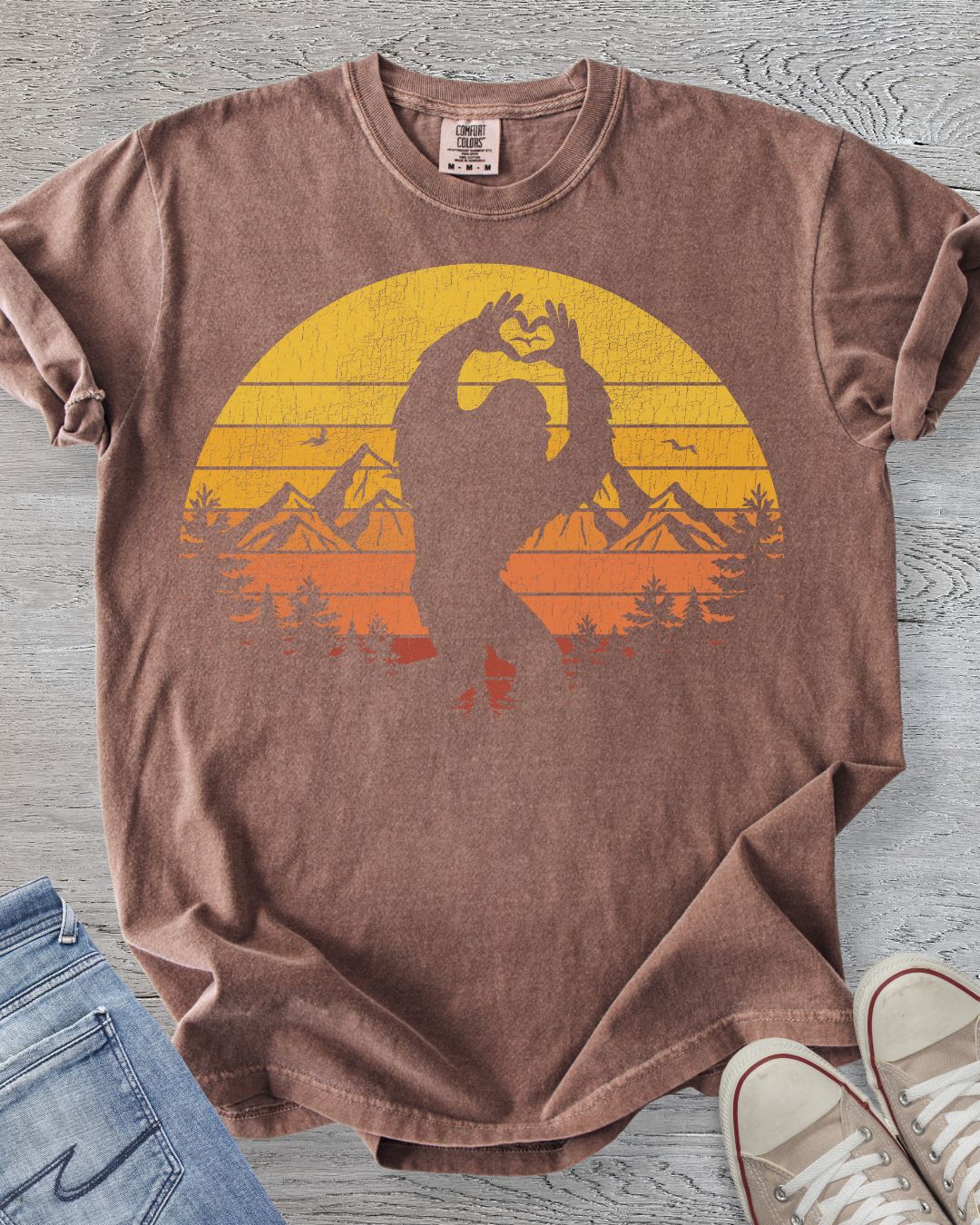 Bigfoot Sunset Premium Tee