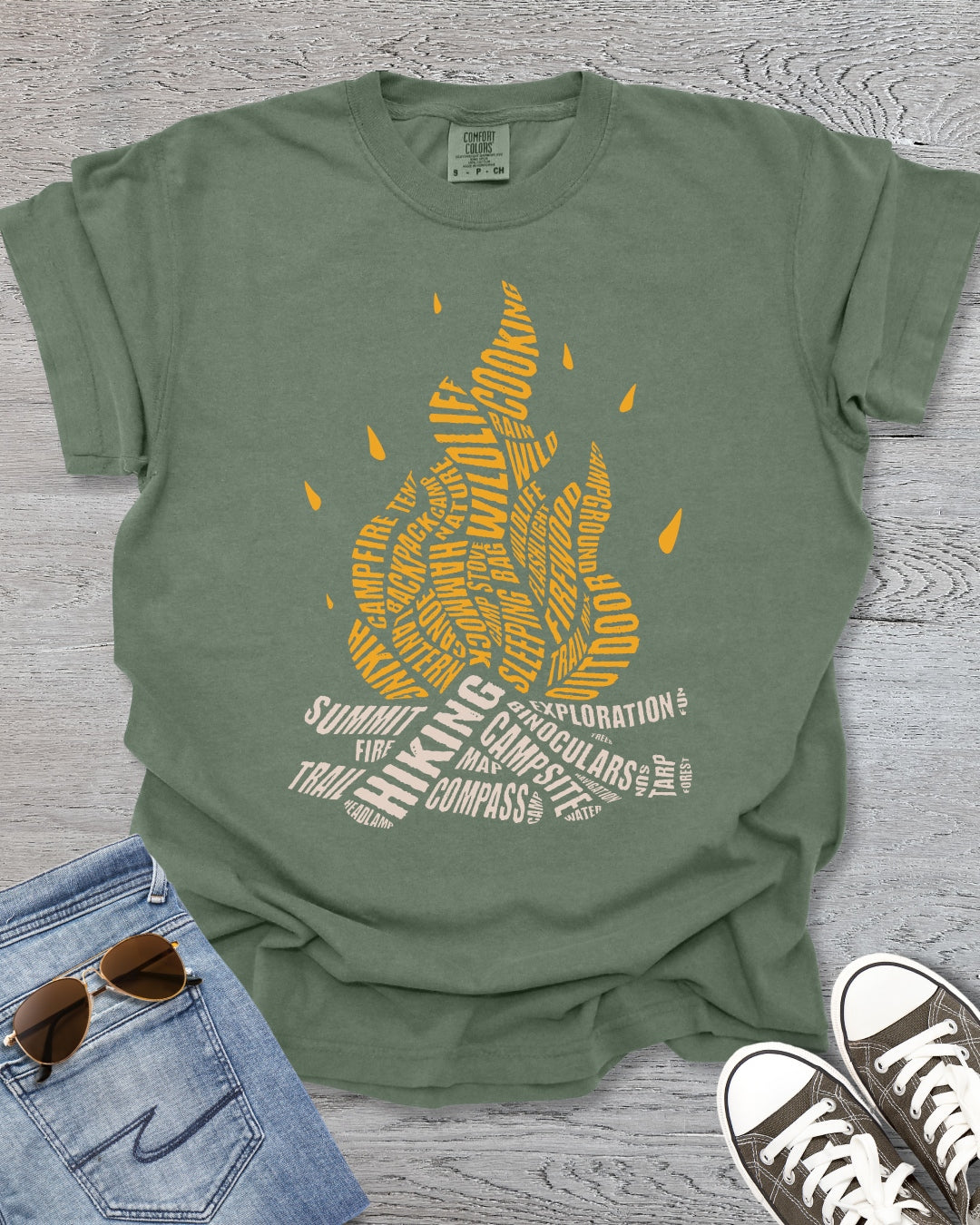 Typographic Campfire Premium Tee