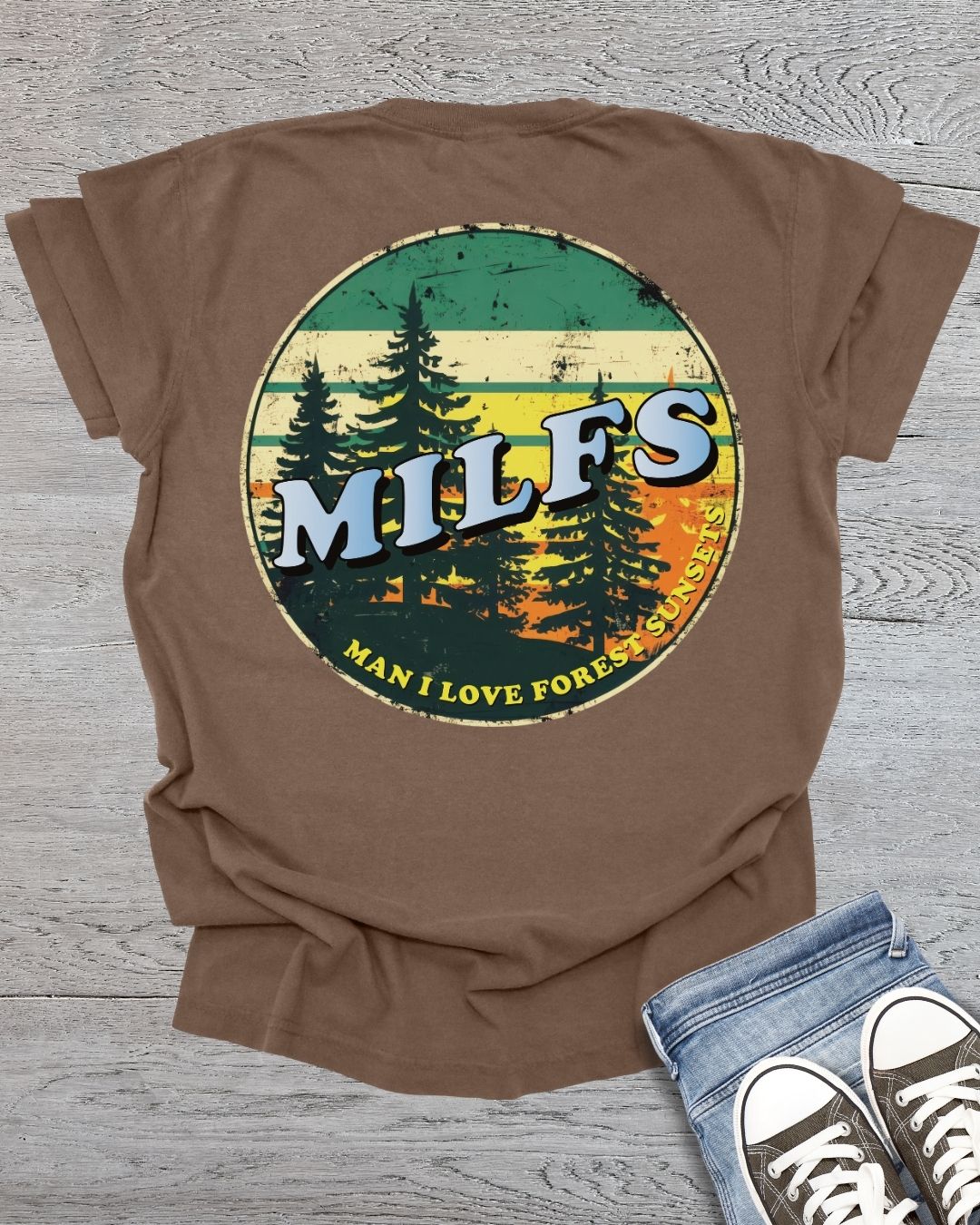 I Love Forest Sunsets Premium Tee (Back Side)