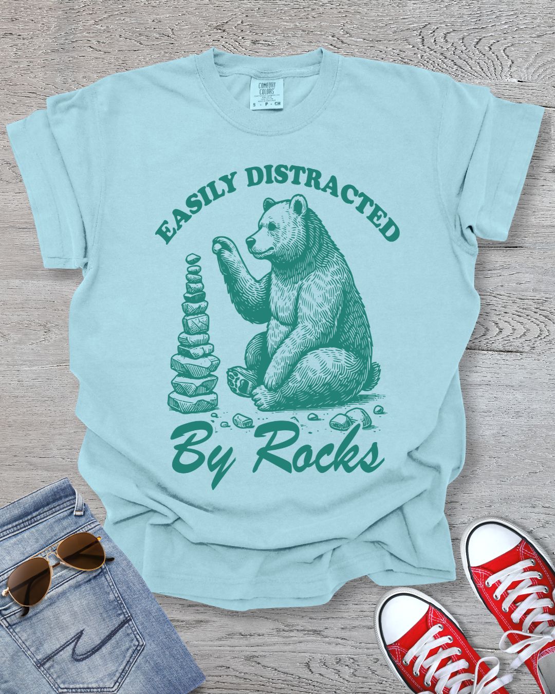 Easily Distracted by Rocks Premium Tee