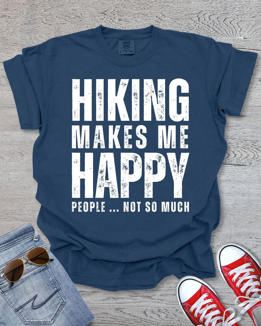 Hiking Makes Me Happy, People Not So Much Premium Tee