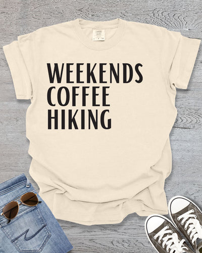 Weekends, Coffee, Hiking Premium Tee