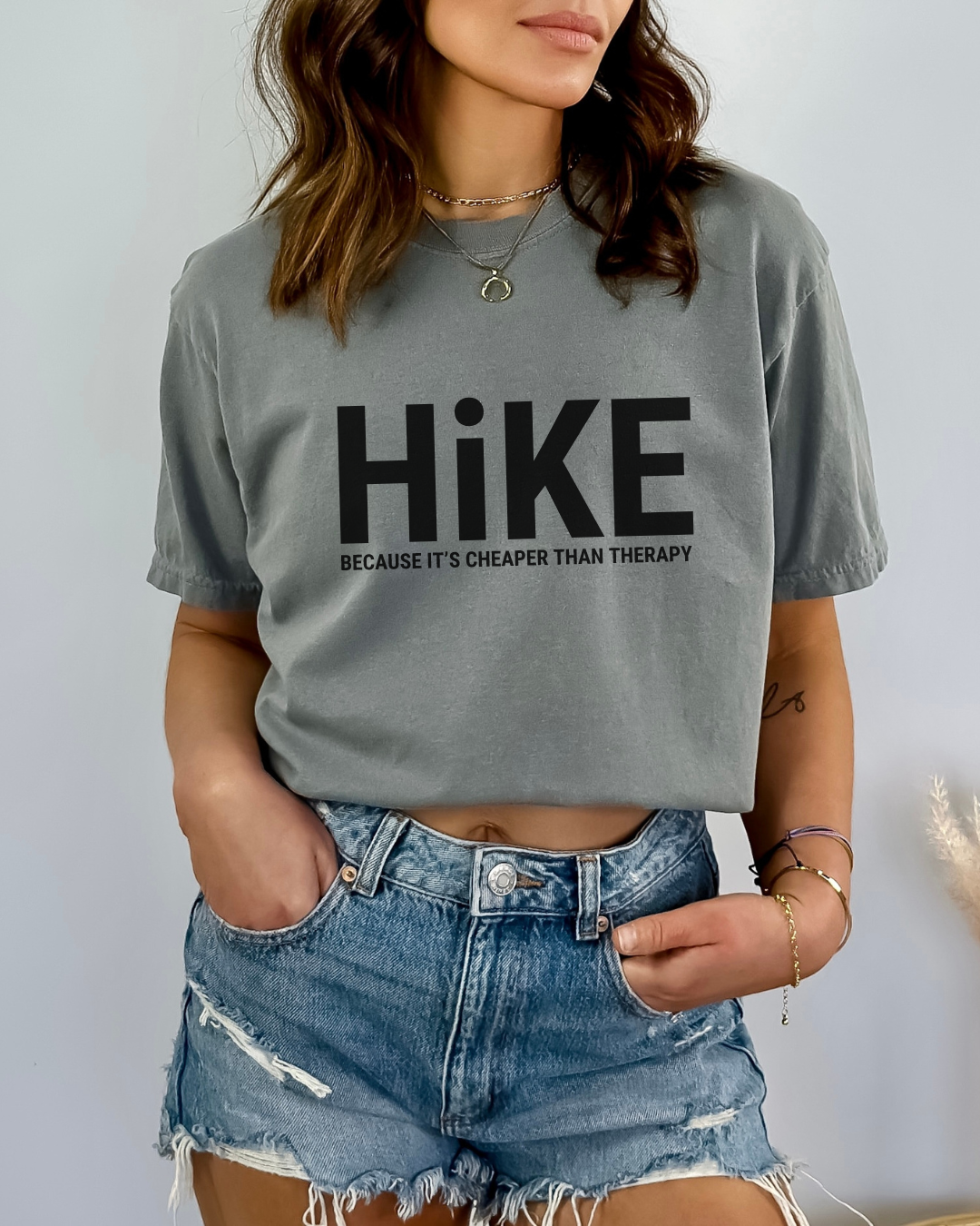 Hiking Is Cheaper Than Therapy Premium Tee