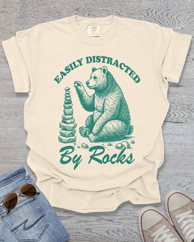 Easily Distracted by Rocks Premium Tee