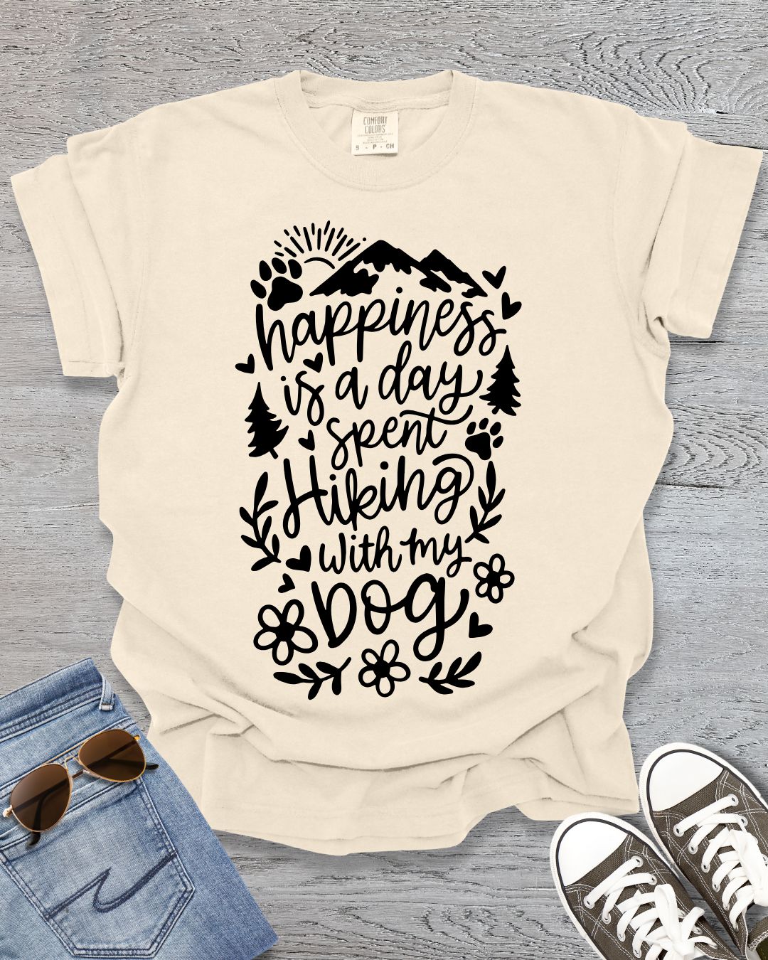 Happiness is Hiking with my Dog Premium Tee