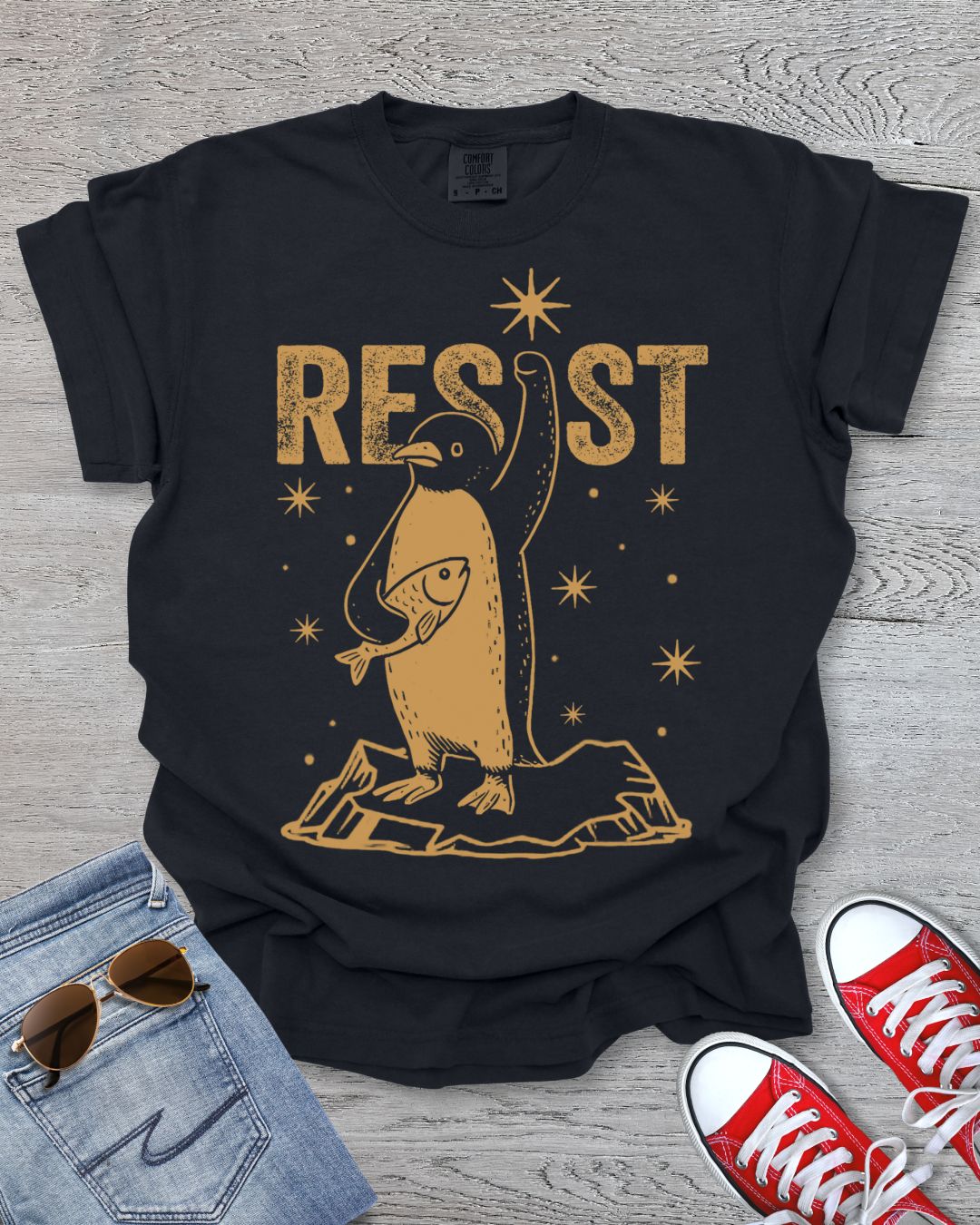 Funny Penguins Resist Premium Tee