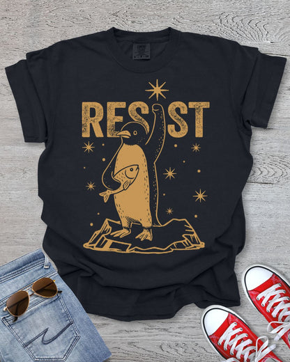 Funny Penguins Resist Premium Tee
