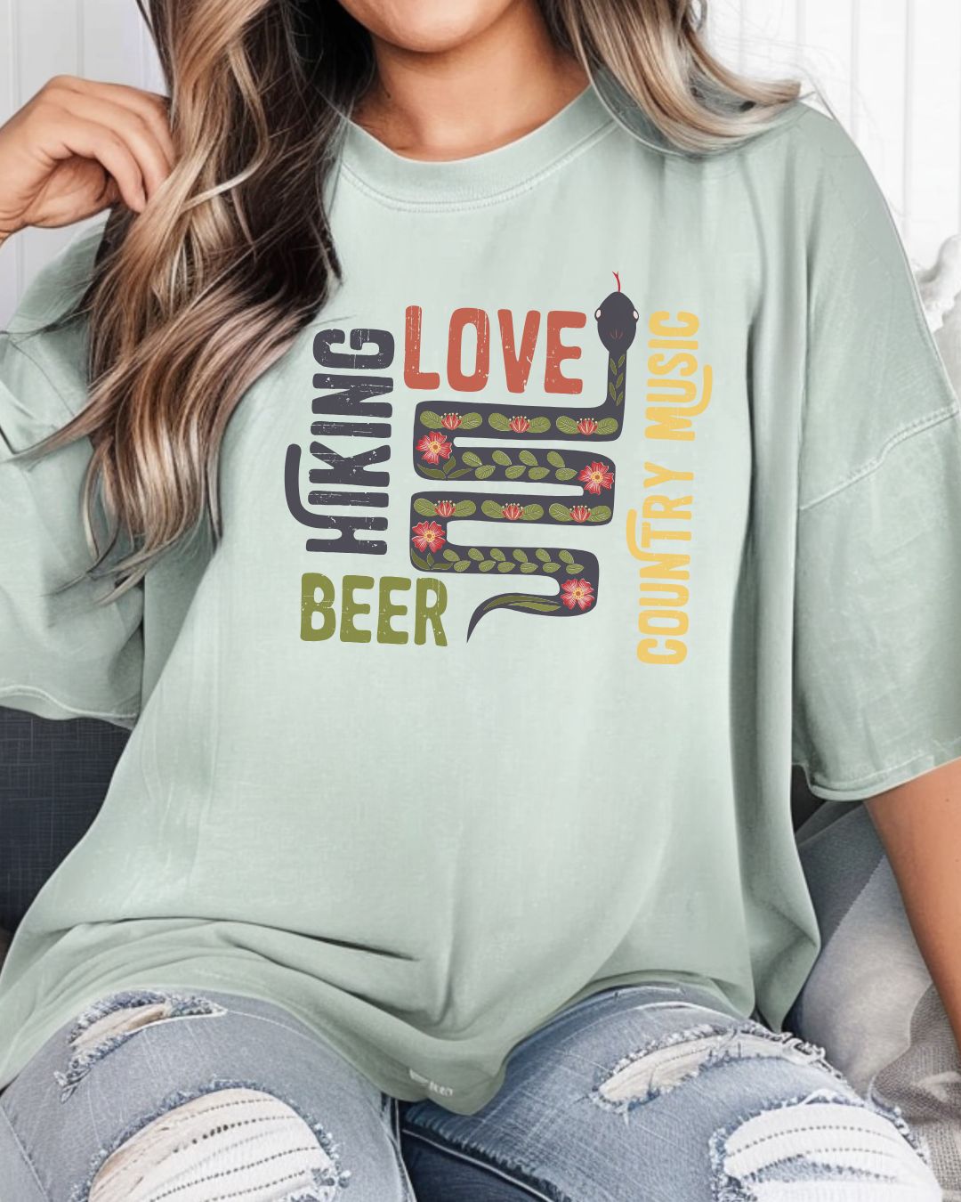 Country Music, Love, Hiking Premium Tee