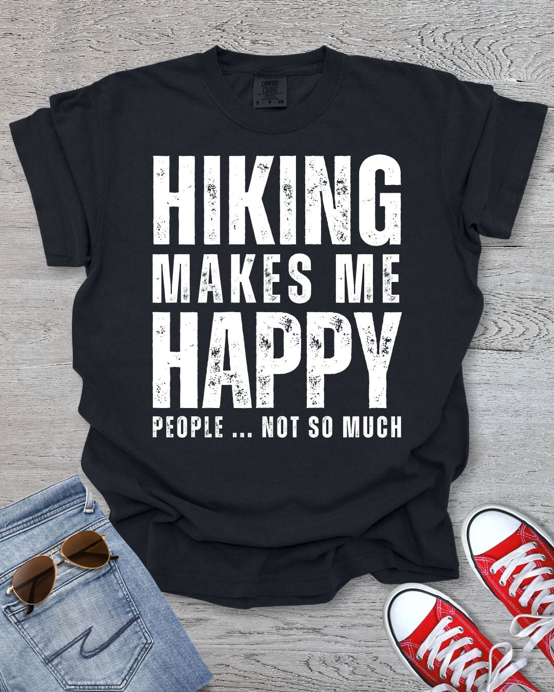 Hiking Makes Me Happy, People Not So Much Premium Tee