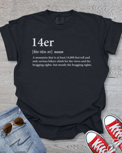 14er Premium Tee_White Text