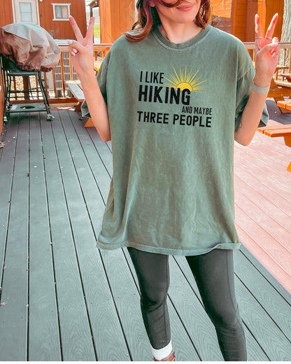 I Like Hiking and Maybe Three People Premium Tee