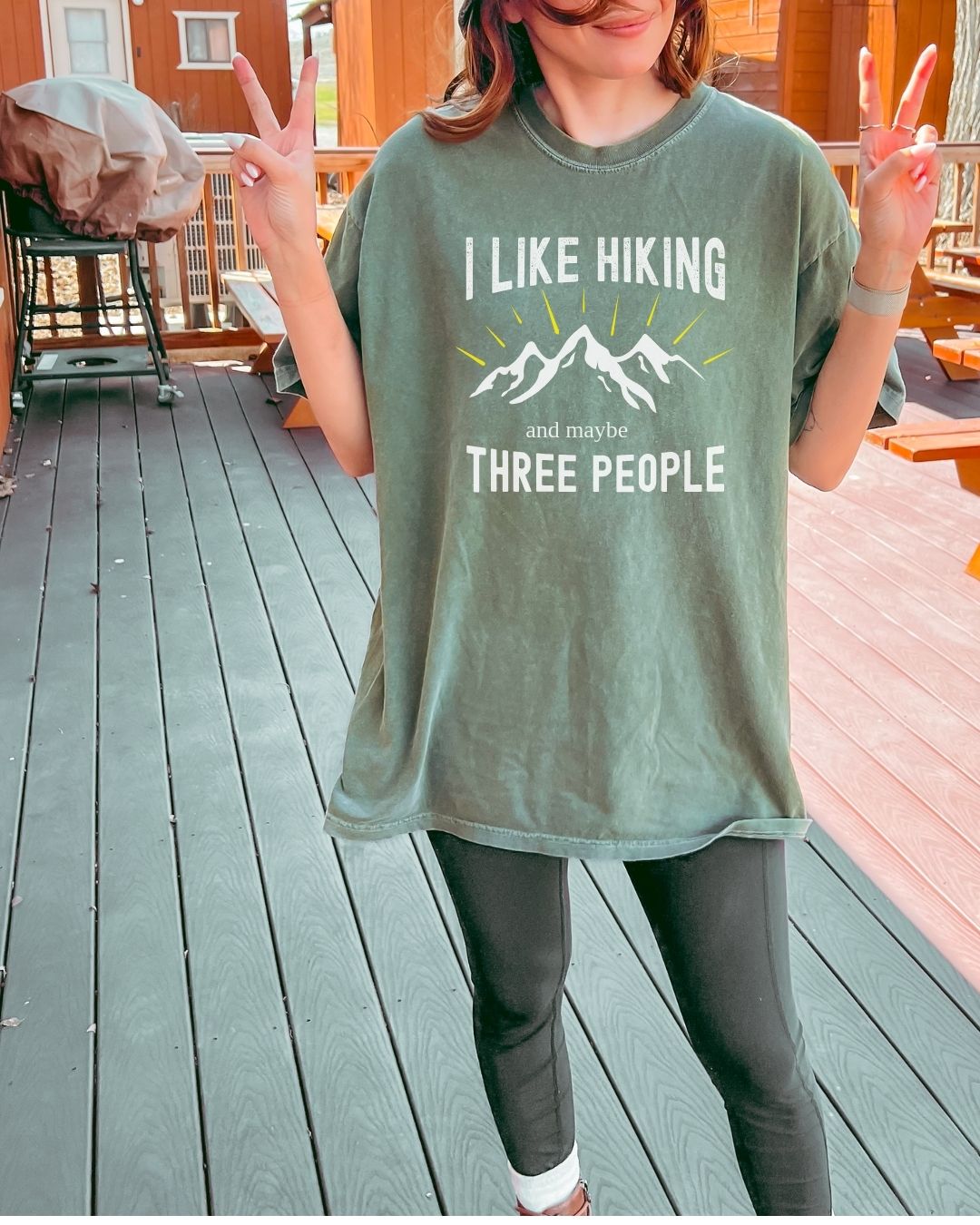 I Like Hiking Premium Tee_White Text