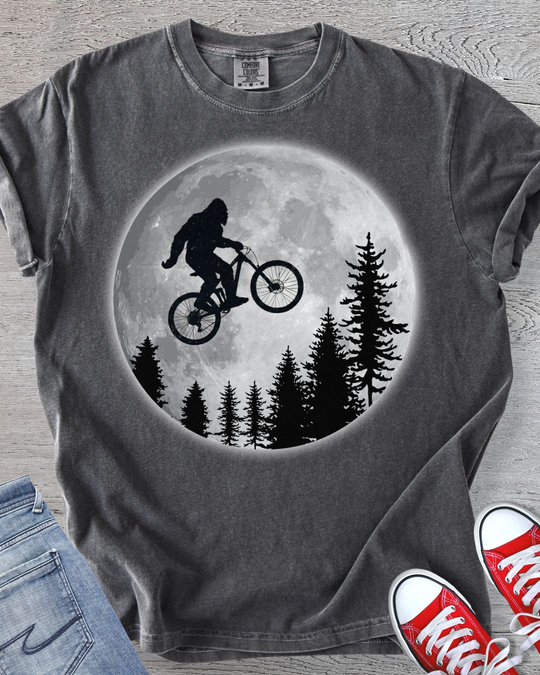 Bigfoot Over the Moon Premium Tee