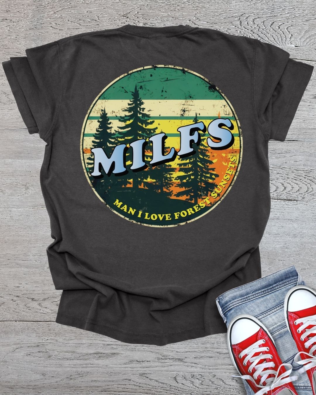 I Love Forest Sunsets Premium Tee (Back Side)