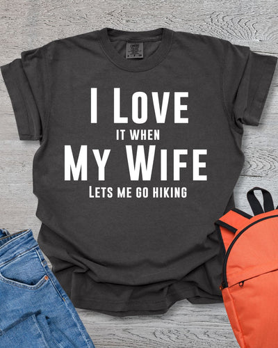 Wife Lets Me Hike Premium Tee