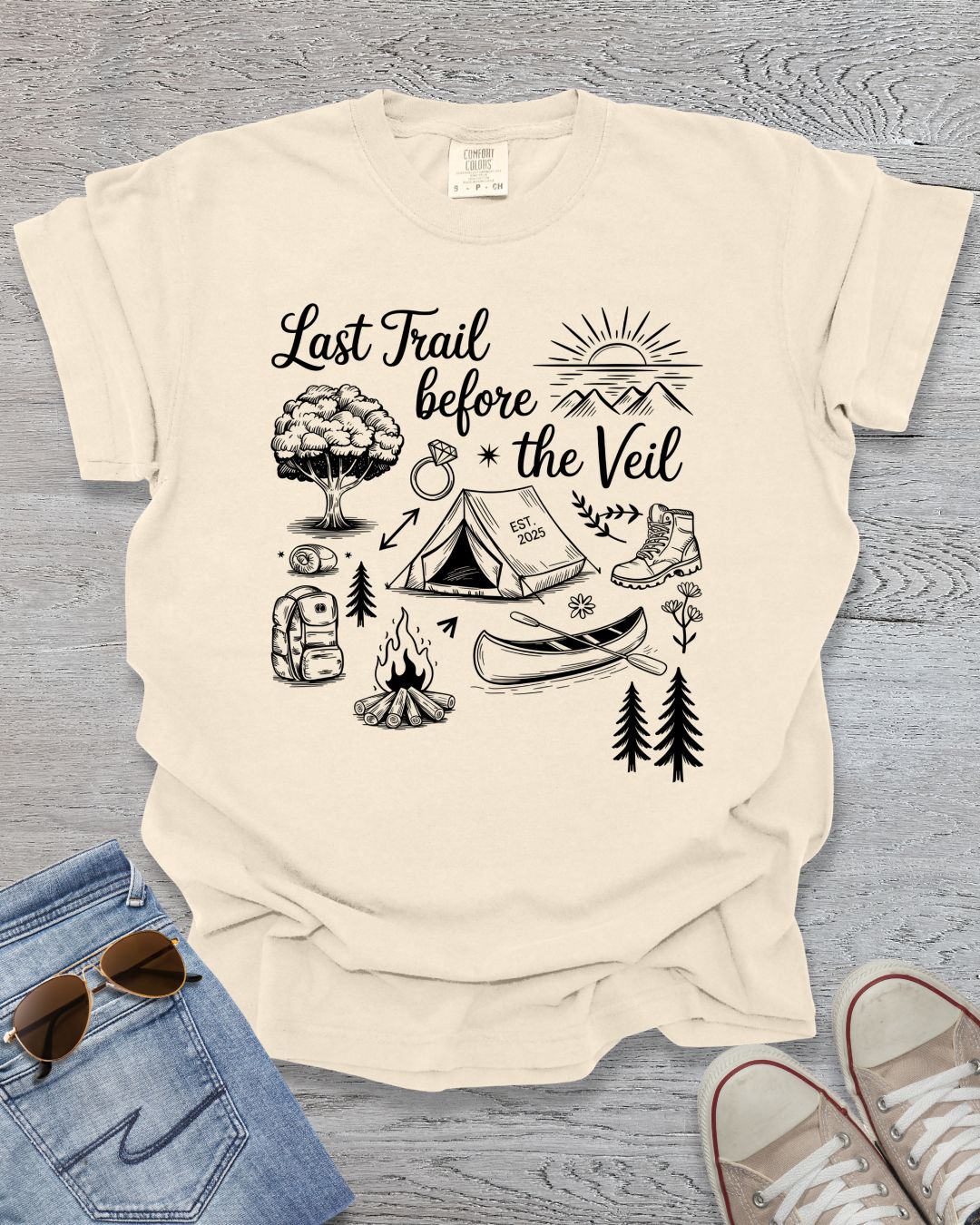 Hiking & Camping Bachelorette Premium Tee