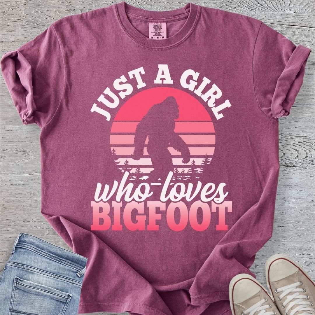 A Girl Who Loves Bigfoot Premium Tee