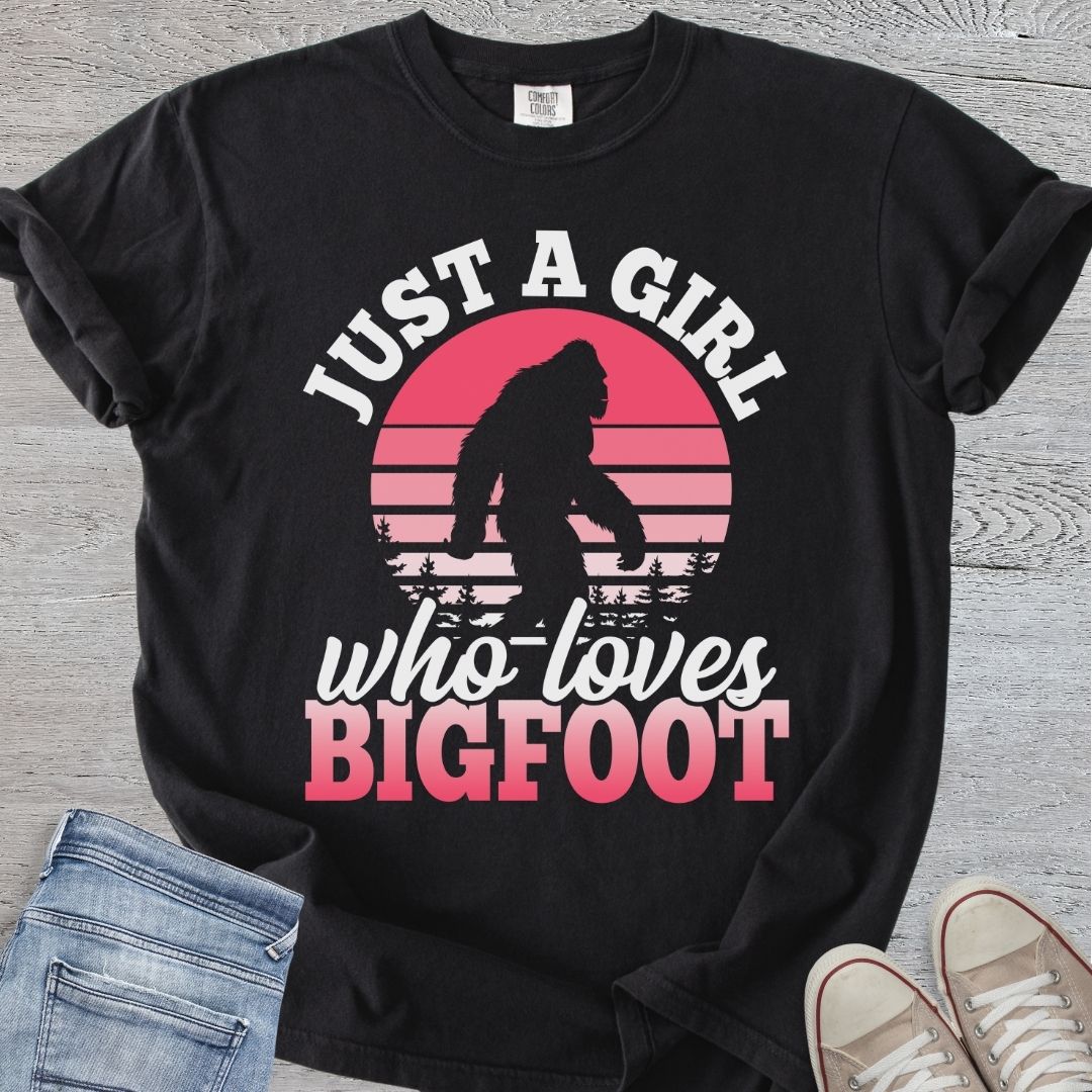 A Girl Who Loves Bigfoot Premium Tee