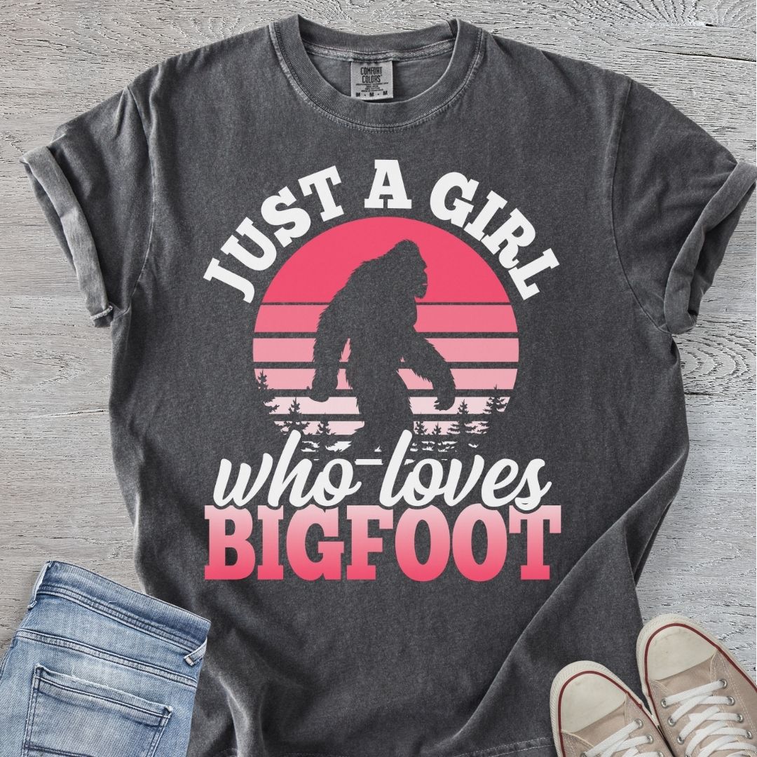A Girl Who Loves Bigfoot Premium Tee