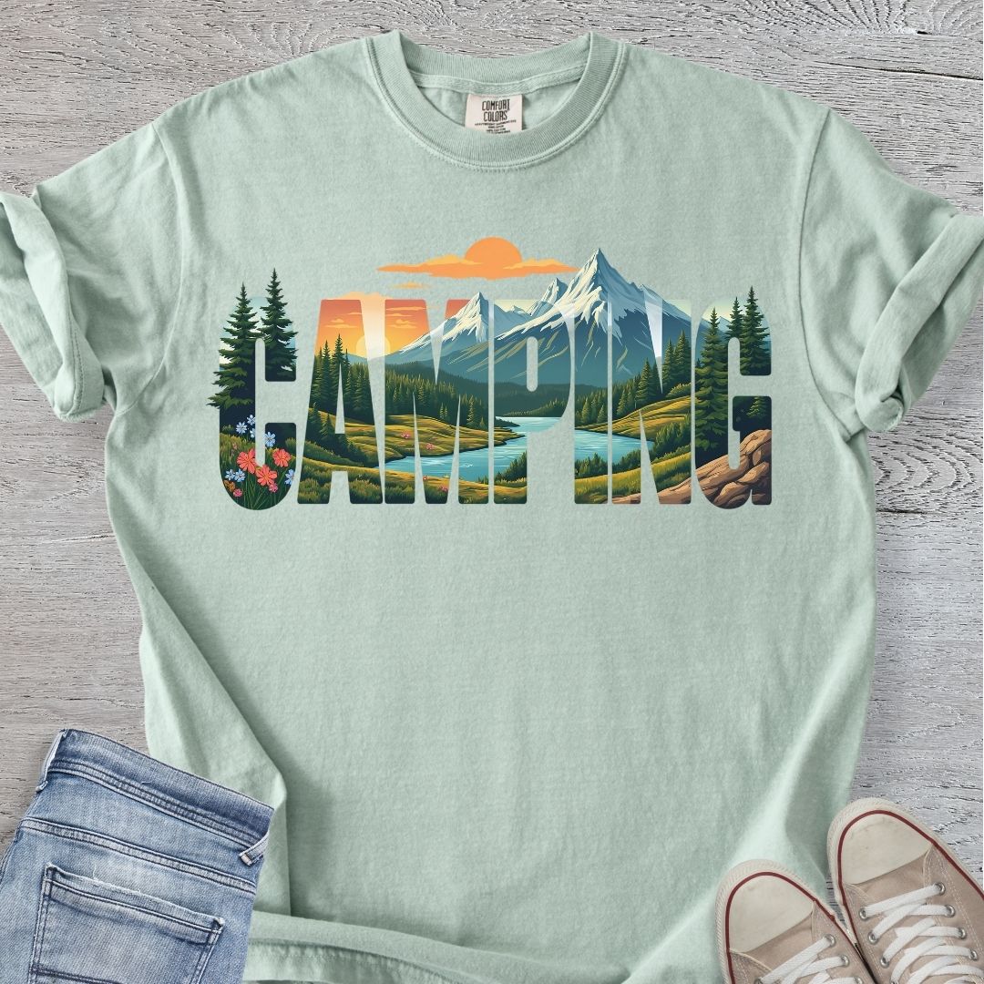 Camping Typography Premium Tee