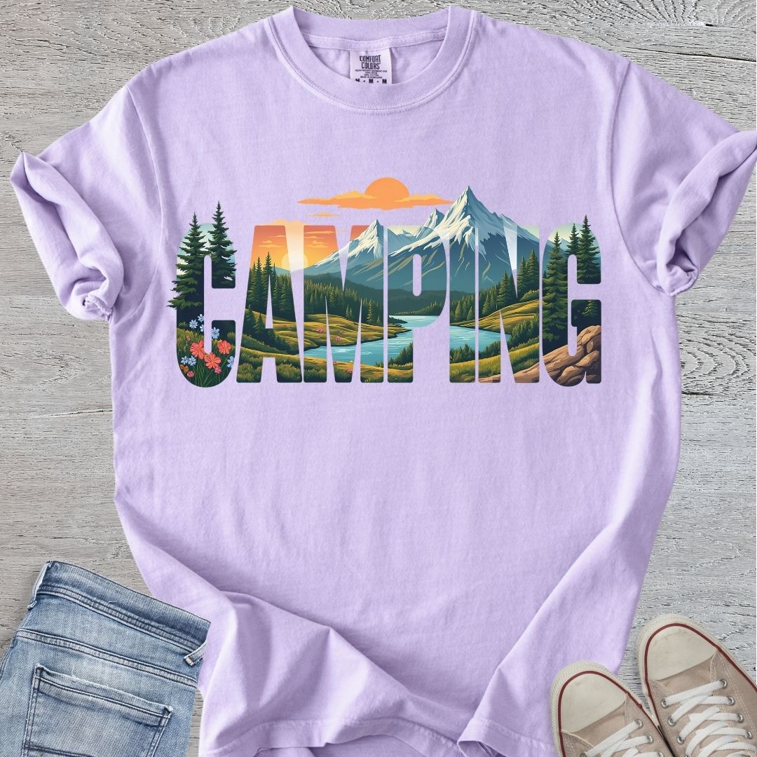 Camping Typography Premium Tee