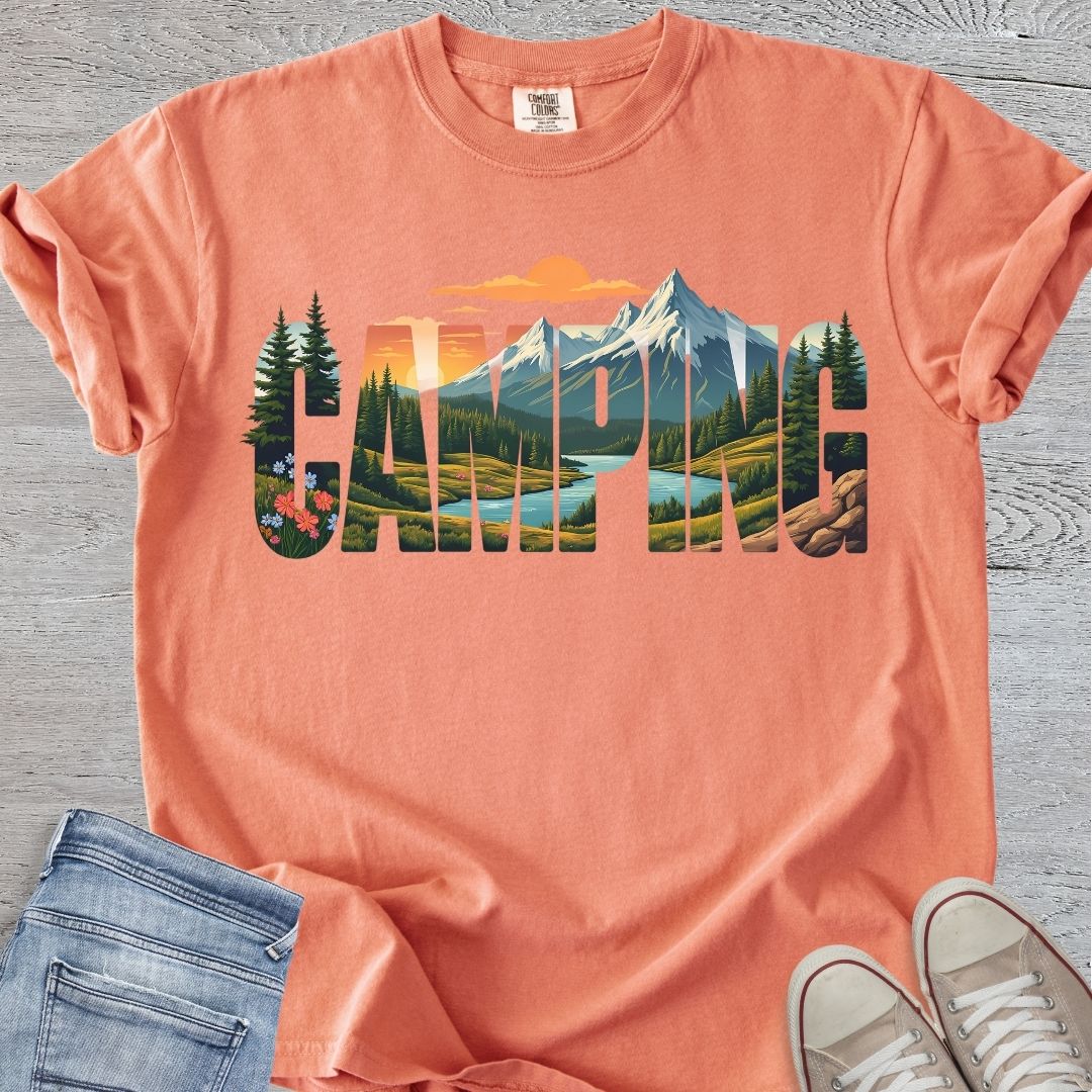 Camping Typography Premium Tee
