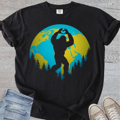 Bigfoot Earth Day Love Premium Tee