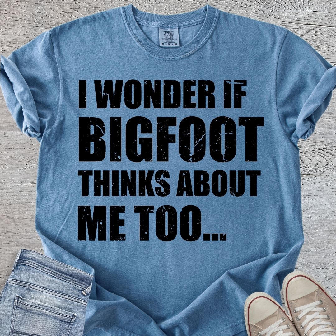 Bigfoot Thinks About Me Too Premium Tee