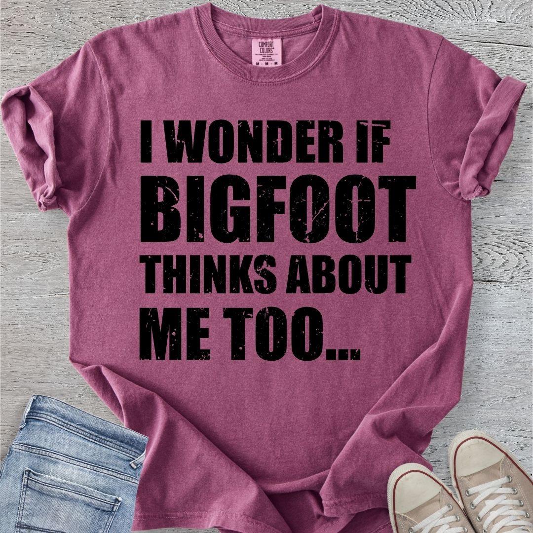Bigfoot Thinks About Me Too Premium Tee
