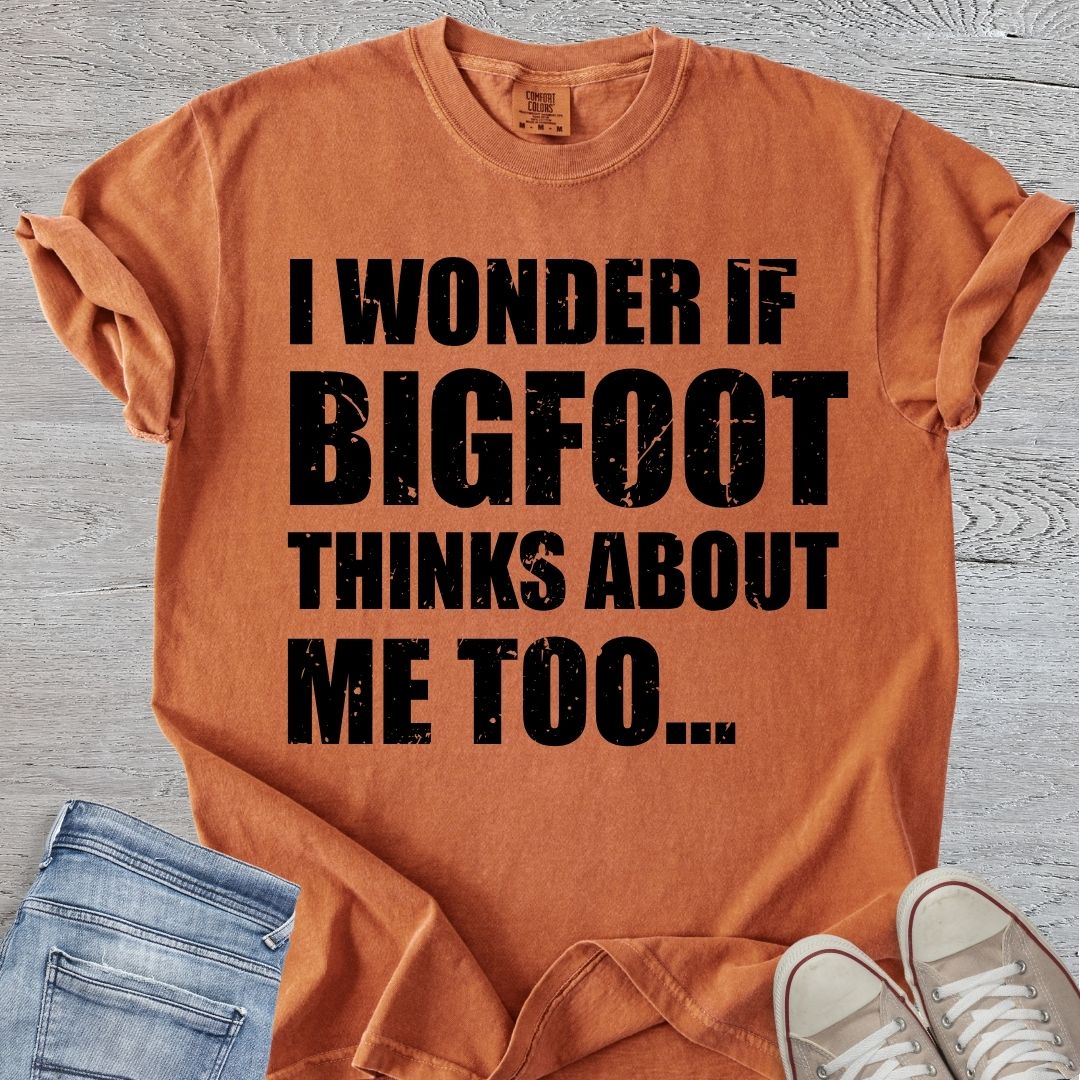 Bigfoot Thinks About Me Too Premium Tee