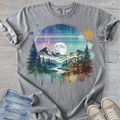 Cozy Moonlit Cabin Premium Tee