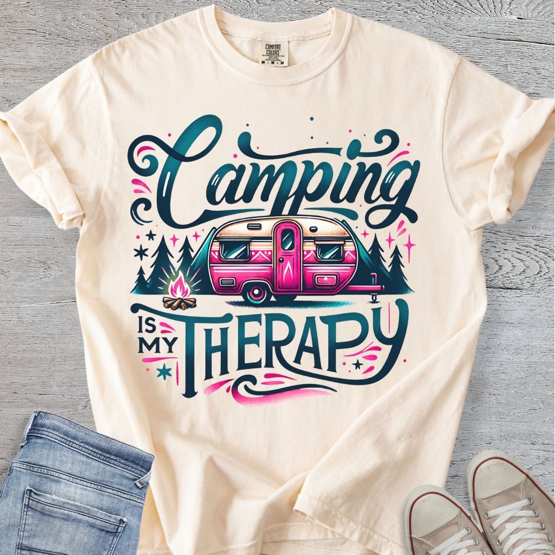Camping Is My Therapy Premium Tee