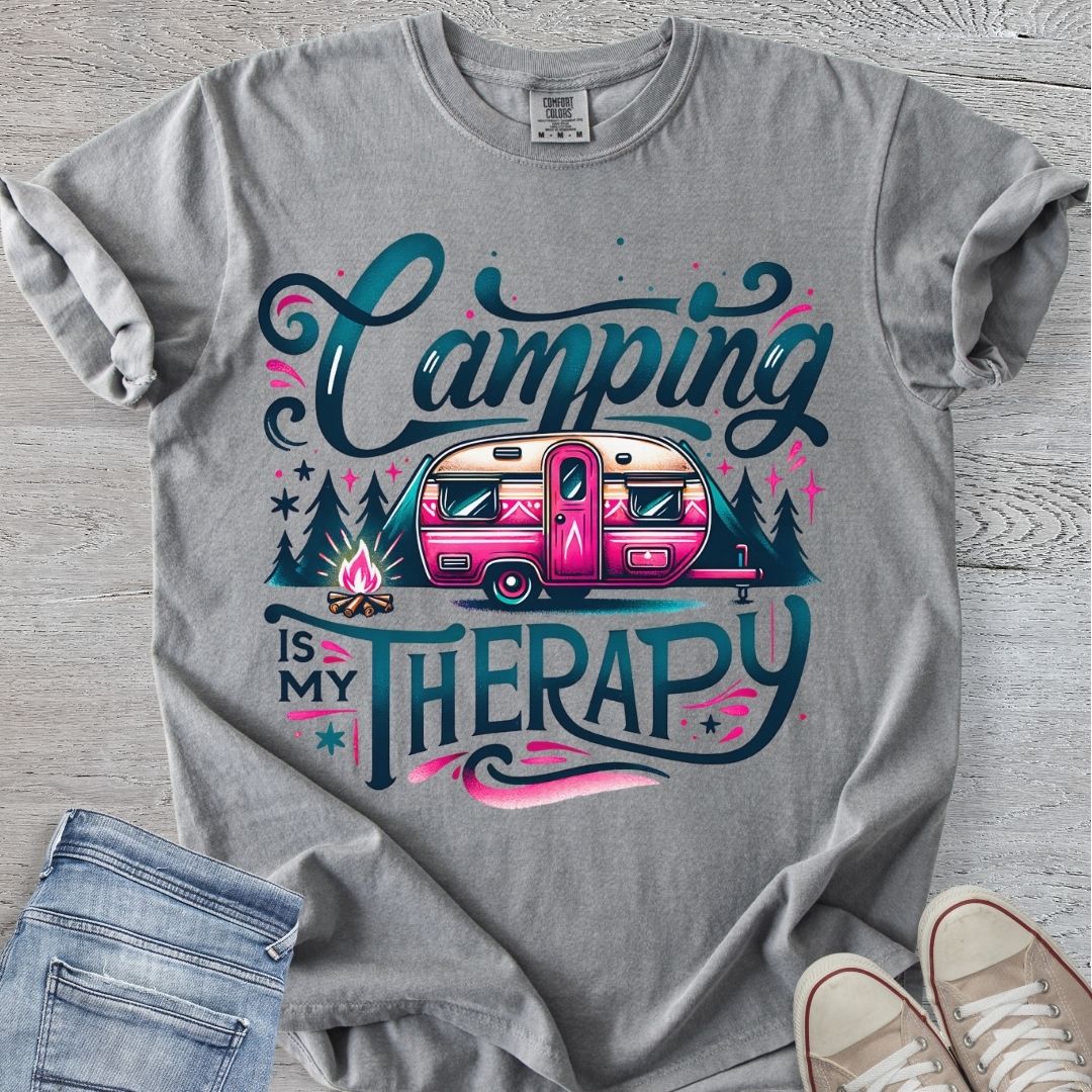 Camping Is My Therapy Premium Tee