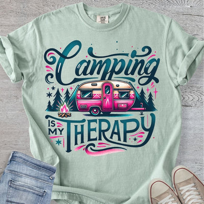 Camping Is My Therapy Premium Tee