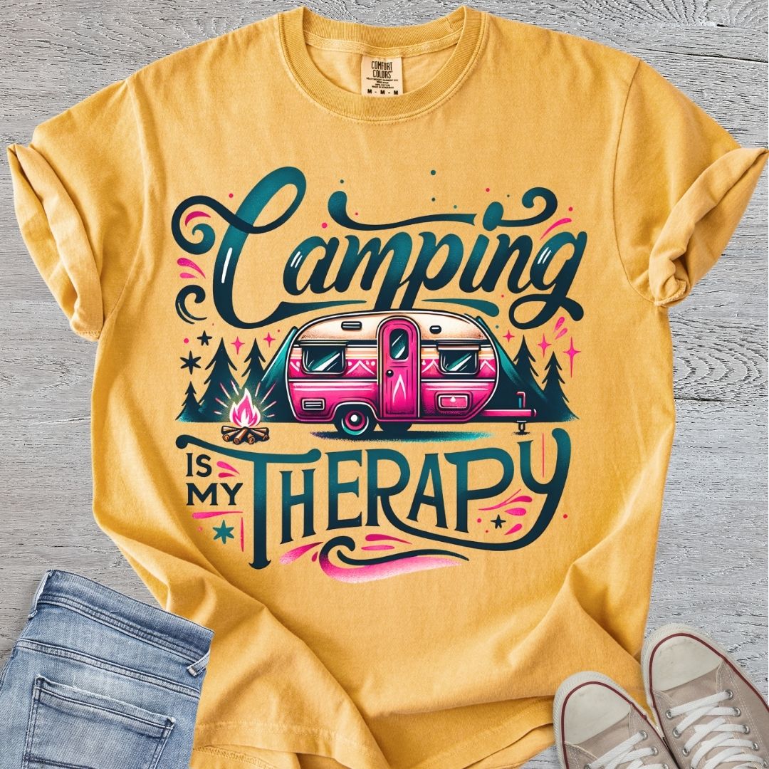 Camping Is My Therapy Premium Tee