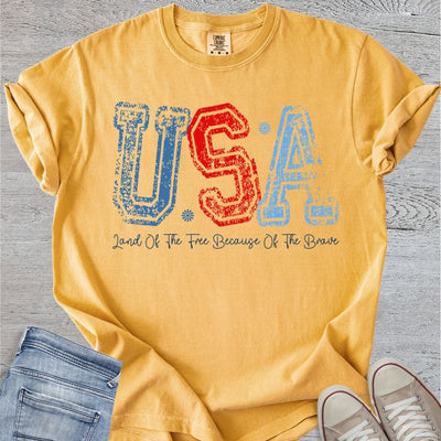 Distressed USA Premium Tee