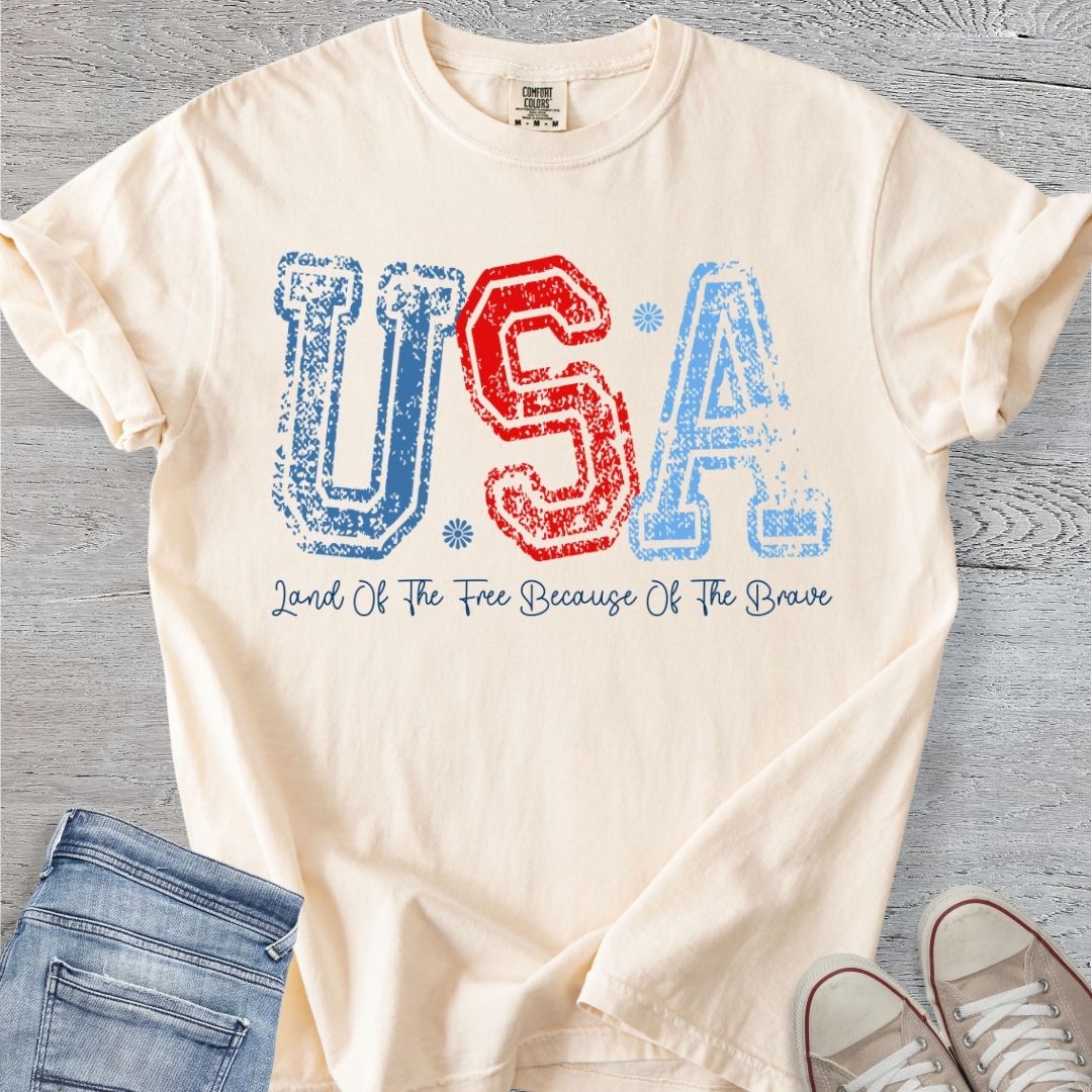 Distressed USA Premium Tee