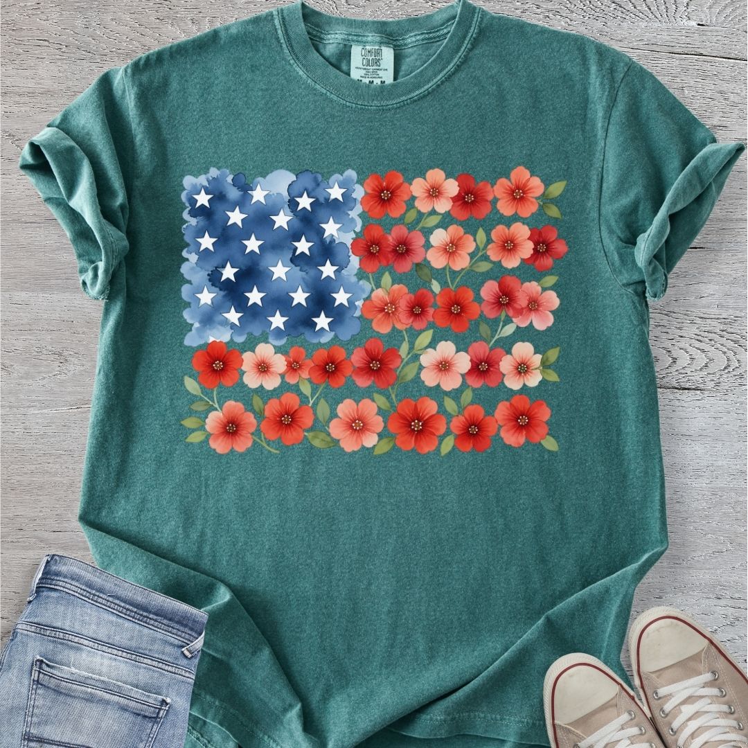 American Floral Flag